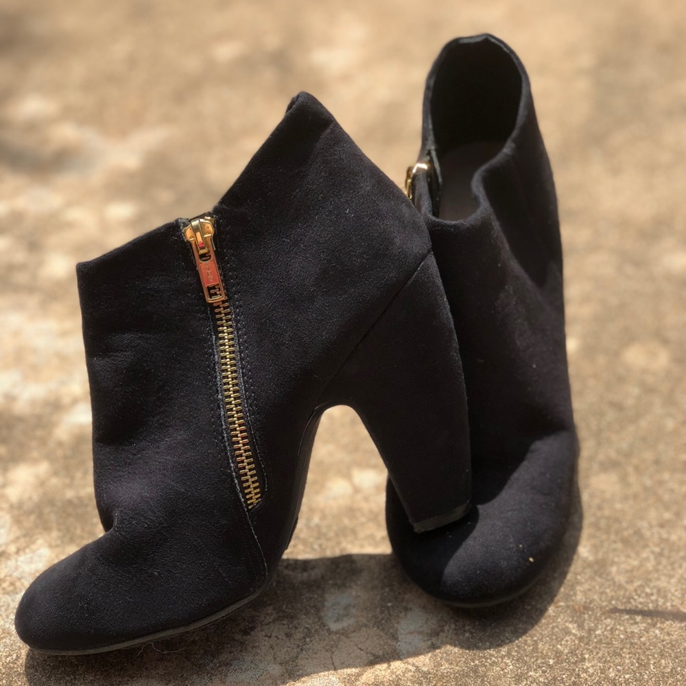 Black Suede Booties